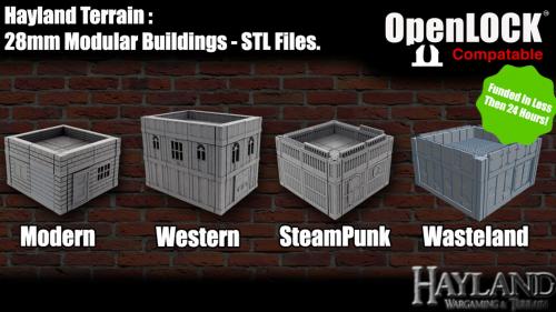 28mm Modular Buildings - STL Files - OpenLOCK