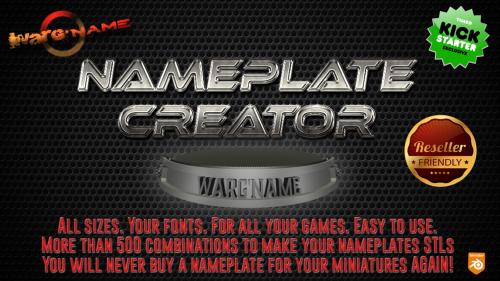 Easy Nameplate Creator for all your Miniatures (STL )