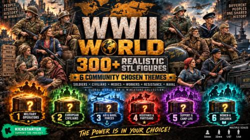 WWII World Collection Volume 2: 300+ Historical Figures STLs