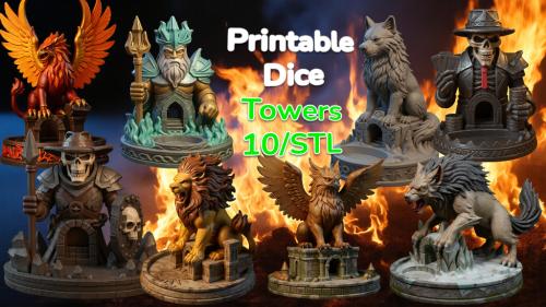 3D Printable Dice Towers 10/STL