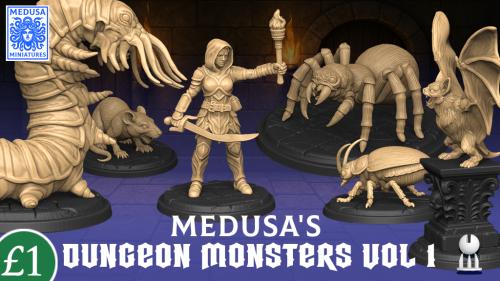 Dungeon Monsters Vol. 1 - 3d Printing Miniature stl s