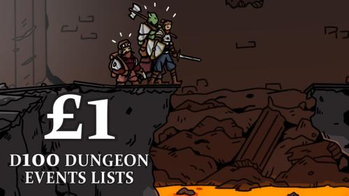 D100 Dungeon Events - Lists for 5E