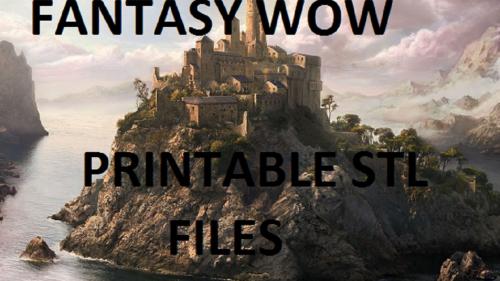 Fantasy WOW 3D printable Buildings and Terrain stl files