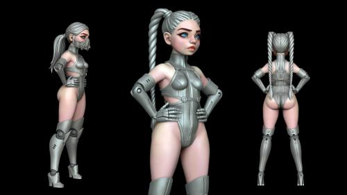 Celia The Mecha -Fantasy Female Miniatures for 3D Print(STL)