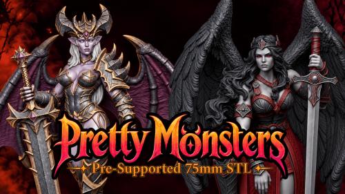 ‘Pretty Monsters’ - Dark Fantasy Female 75mm STL Files