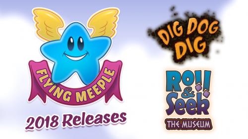 Flying Meeple 2018 Releases: Dig Dog Dig and Roll & Seek!