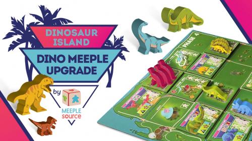 Dino Meeple Upgrade for Dinosaur Island by Meeple Source