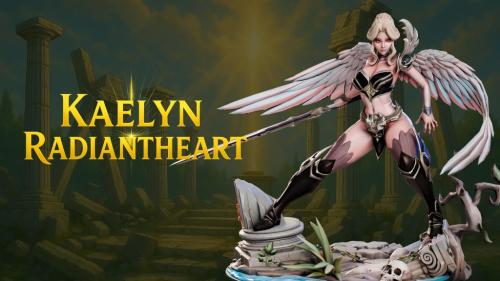 Kaelyn Radiantheart: 3d printable paladin Pin-Up