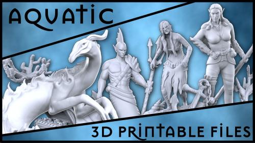 Aquatic Collection : 3D Printable Sculptures