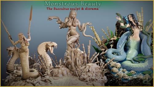 Monstrous Beauty #7 "The Naga" STL Sculpt
