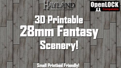 3D Printable 28mm Fantasy Scenery - OpenLOCK