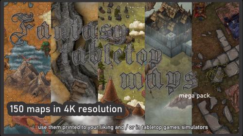 Fantasy Tabletop Maps - 4K - D&D, Games