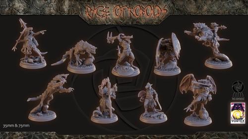 Rage of Kobolds - 3D Printable STL Miniatures