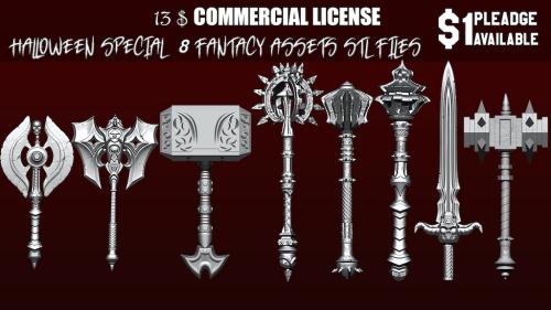 Halloween Special: Unique Fantasy Tabletop Assets - 3D STLs