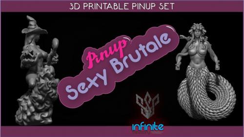 Pinup Sexy Brutale Printable 3D Pretty Ladies.