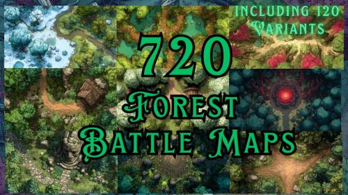 Forest Battle Map Pack – 720 RPG Maps