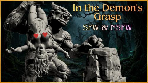 In the Demon s Grasp – Dark Fantasy Diorama STL (SFW/NSFW)