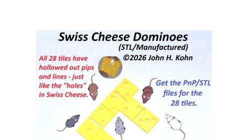 Swiss Cheese Dominoes (STL/Manufactured)