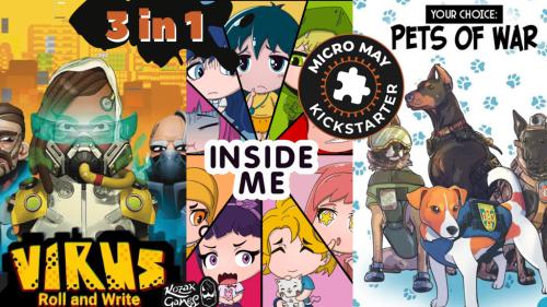 3 micro games from Kozak Games: Virus/Pets of War/Inside Me