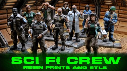 Spaced Out Sci Fi Crew STLs