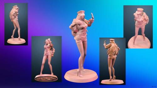 Commander Sanya - Miniatures Tabletop RPG STLs