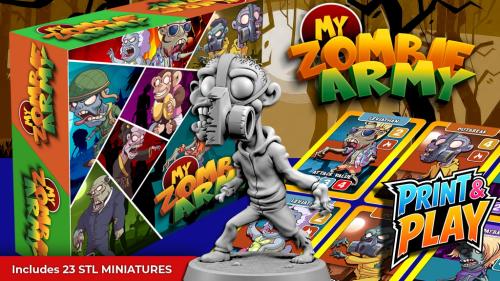 My Zombie Army - Print & Play with STL Miniatures (Optional)