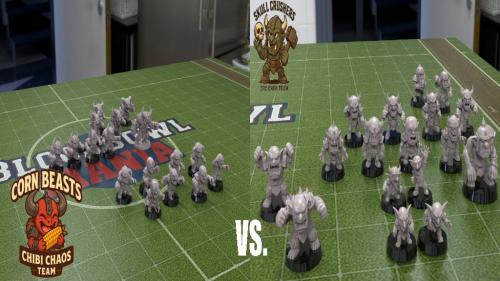 Corn Beasts vs Skull Crushers - Fantasy Football Chibi Match