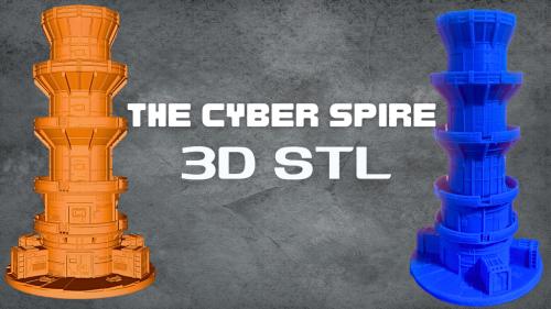 Futuristic Cyberpunk Tower: Ascend the Cyber Spire - 3D STL