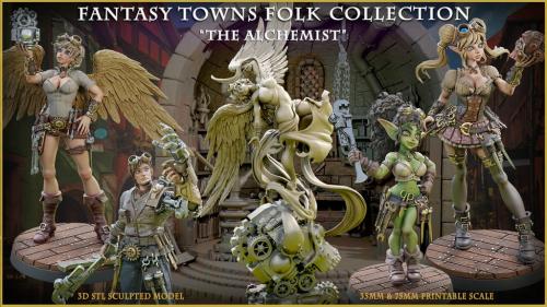 Fantasy TownsFolk & Diorama #04 "The Artificers"