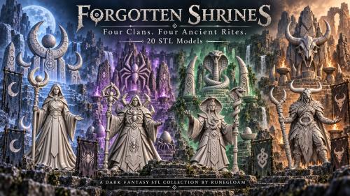 Forgotten Shrines — Dark Fantasy Miniatures & Terrain STL