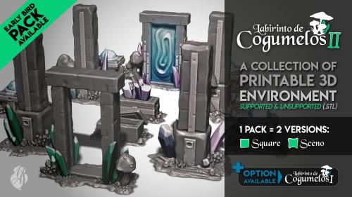 Labirinto de Cogumelos 2 - 3D Printable Environment