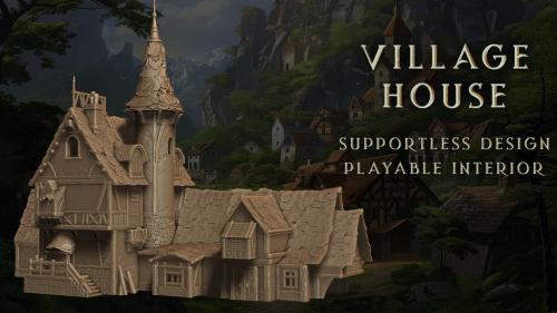 Village House - 3D Printable STL Building