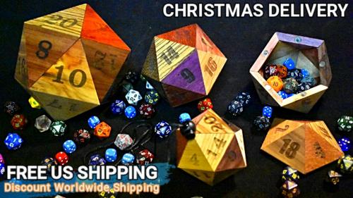 2018 Special D20 Dice Cases for D&D Pathfinder or RPG gamer