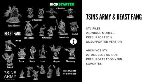 7Sins Demons miniatures by Zuria Studio-STL-Wargames