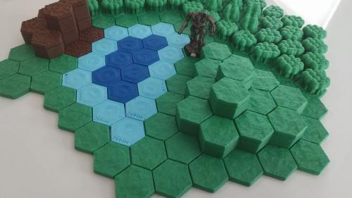 STL Files for Magnetized Terrain Hex Tiles