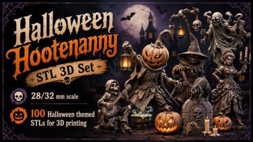 Halloween Hootenanny 100 STL 3D Set