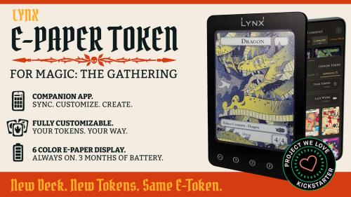 Electronic E-Paper Token for Magic The Gathering.