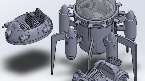 Spaceship, off-road , hoover vehicles STL Files 3d printer.