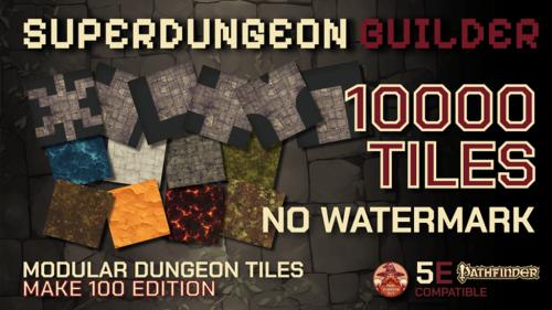 Superdungeon Builder: Modular Dungeon Tiles - Make 100