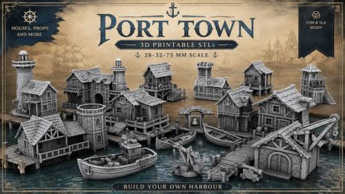 PORT TOWN ( 28 MM, STL )