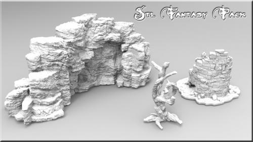 3d Printable Files STL for Fantasy Scenery