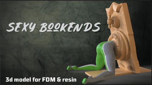 Sexy Bookends STL 3d Printing Collectable