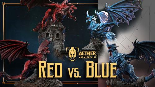 Aether and Alchemist: Red vs Blue Dragon, An Epic Battle