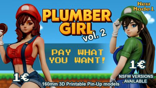 Plumber Girl vol. 2 - Pin-Up model - STL files