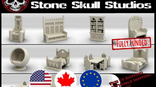 Stone Skull s 28mm Tabletop Gaming Miniature Furniture