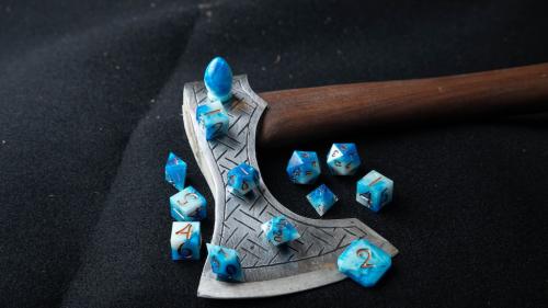 Grandmas gaming goodies present: Hidden Gem handmade Dice