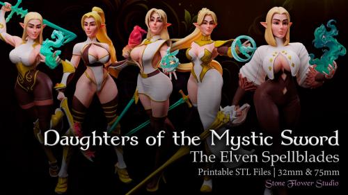Daughters of the Mystic Sword - The Elven Spellblades (STLs)