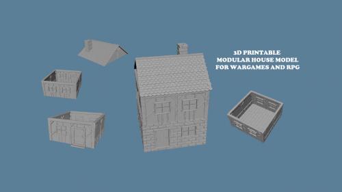 3D PRINTABLE STL OBJ BUILDINGS FOR WARGAMES AND RPG