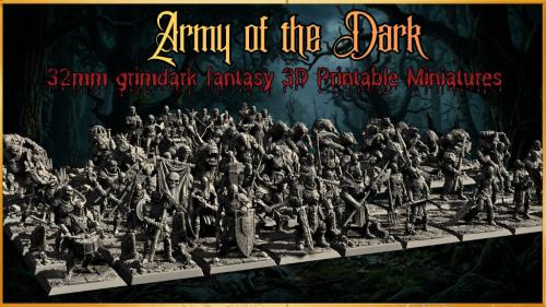 Army of the Dark: 32mm Grimdark STL 3D Printable Miniatures