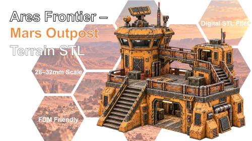 Ares Frontier – Mars Outpost Terrain STL